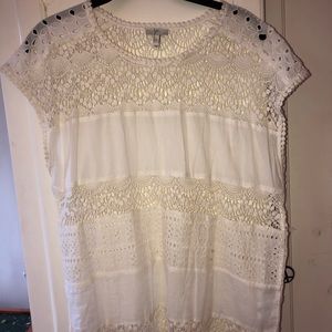 White crotchet top